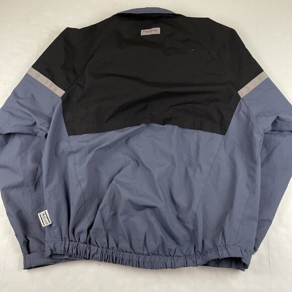 Frank Shorter Sports Windbreaker Jacket Men M Full Zip Poly  Reflective Running - Picture 3 of 13